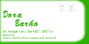 dora barho business card